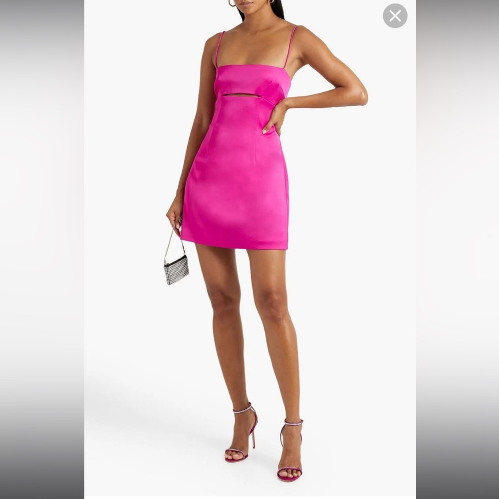 Nicholas Lomy Bandeau Cutout Mini Dress in Electric Pink